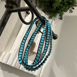 Victoria Emerson turquoise wrap bracelet.